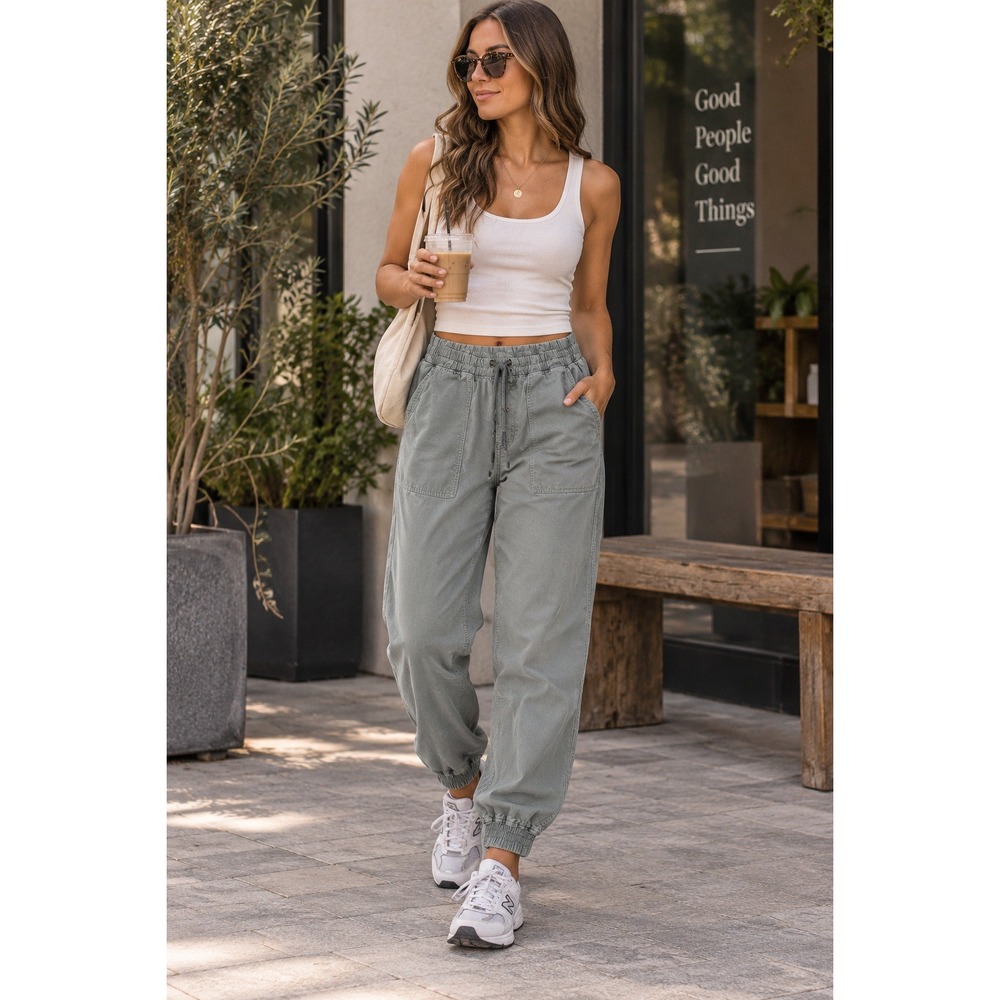 Zara Pants Womens XXL Gray Jogger Utility Gorpcore Athleisure